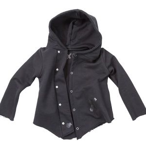 Snap hoodie black